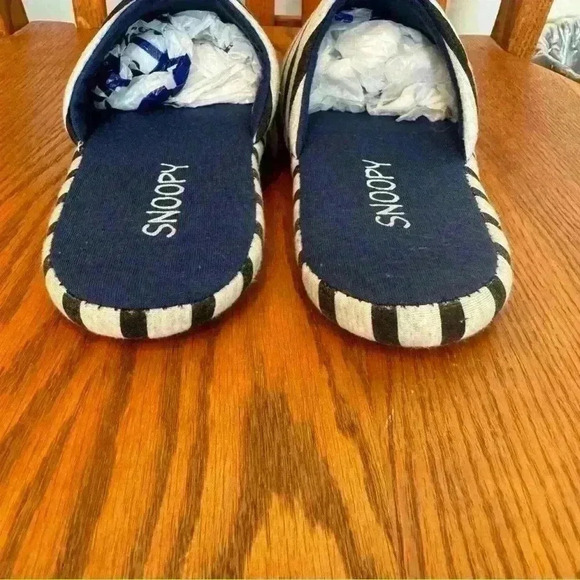 ๐ 6/$60 Snoopy Peanuts Stripes Grey Blue Hello Weekend Kids 3/4 Womenโs 5/5.5 - Picture 5 of 7